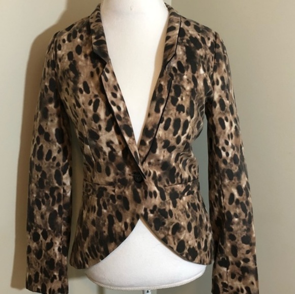 Anthro Silence + Noise animal print blazer sz M - Picture 8 of 8